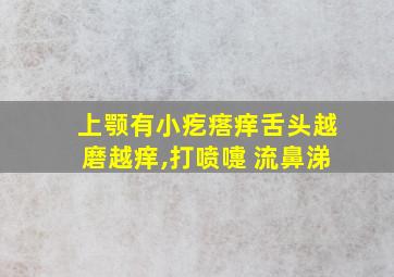 上颚有小疙瘩痒舌头越磨越痒,打喷嚏 流鼻涕